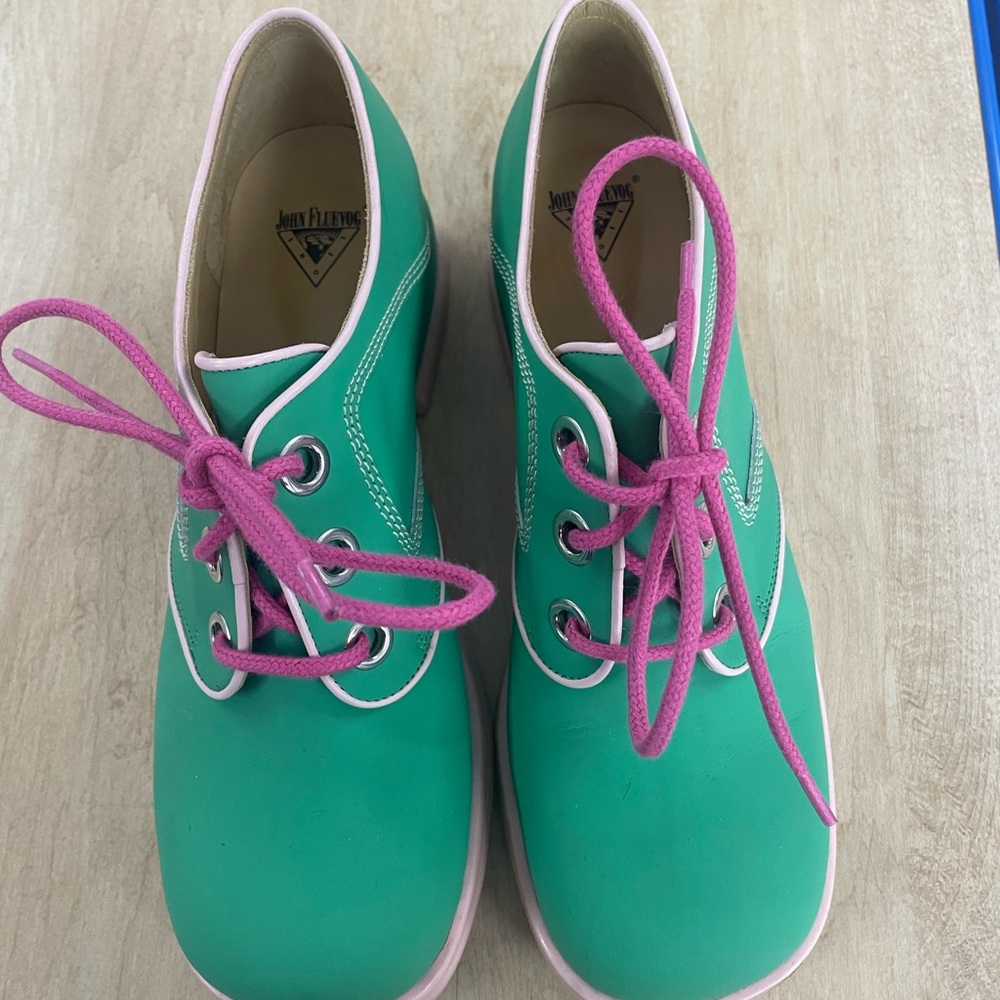 Fluevog Catrin Lace Up Green